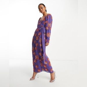 ASOS EDITION Purple Midi dress SIZE US 4